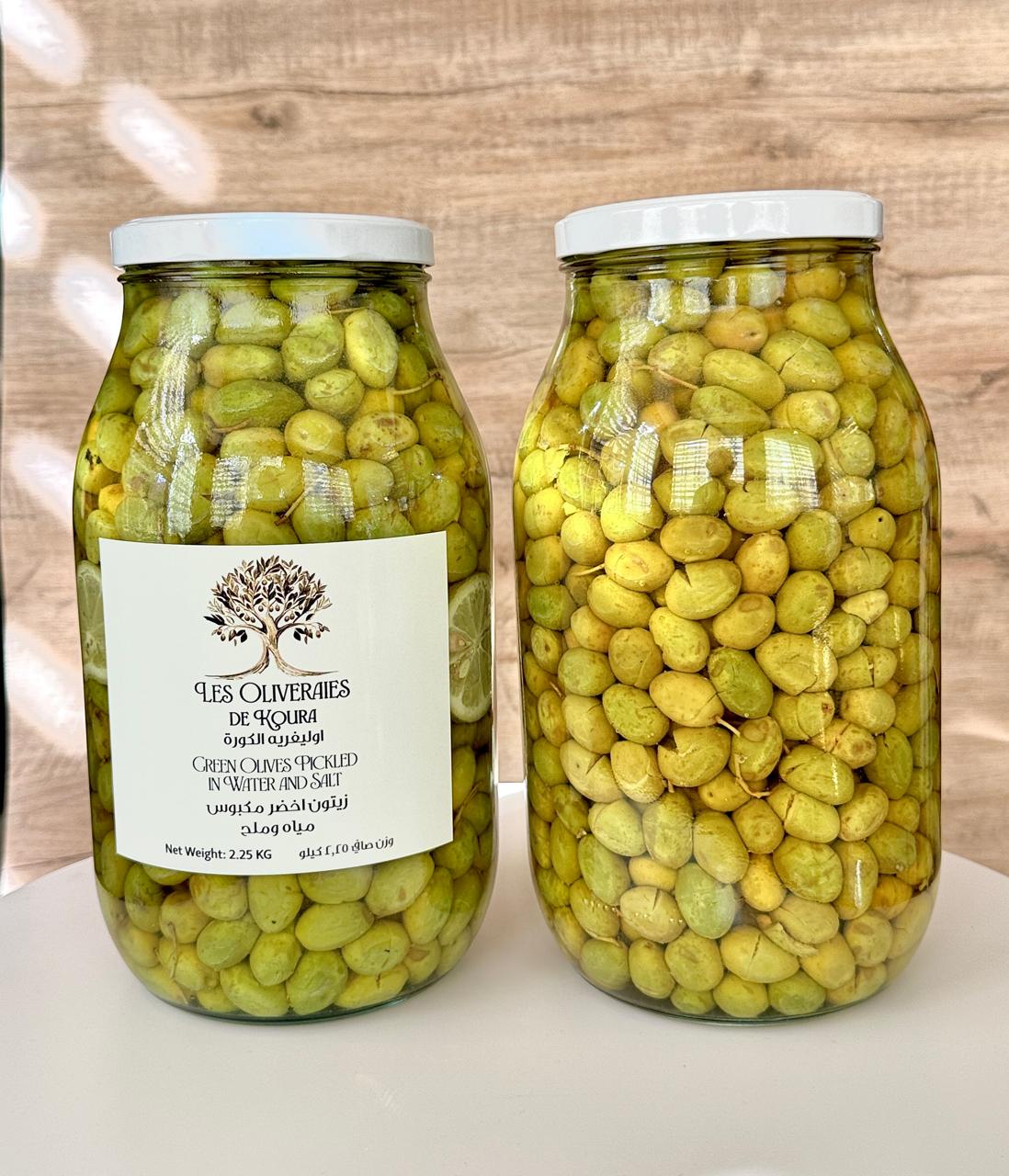 Green Pickled Olives (Water & Salt)